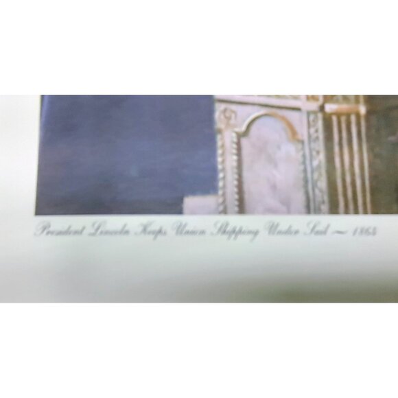 Vintage Historical Art Print President Lincoln Union Shipping 1864 16"x 20" - Picture 4 of 5